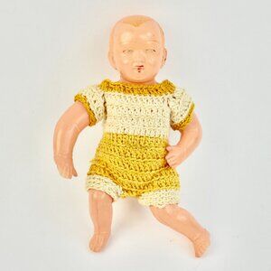 Antique L.W. & Co. Nippon Celluloid Doll Vintage Toy Jointed Arms & Legs
